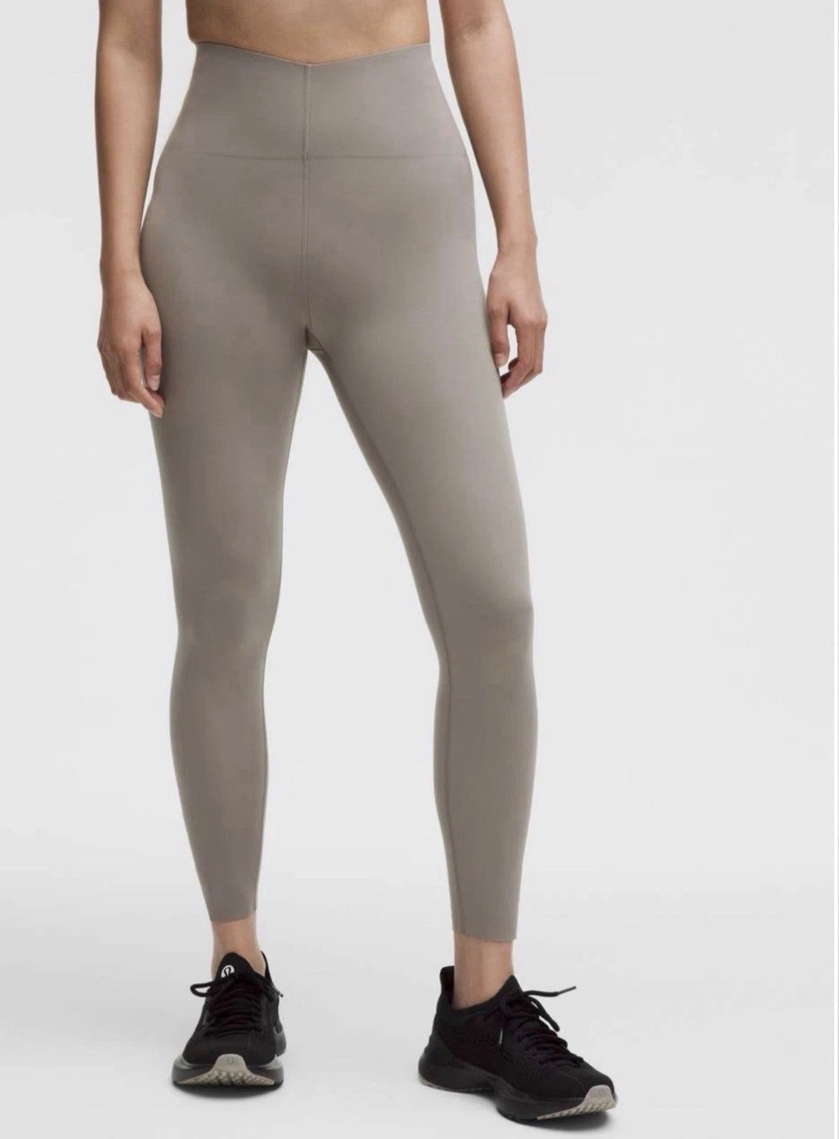 Lululemon Glow Up SHR Tight 25” Taupe Sage Ultralu SCULPT Sz 8/M