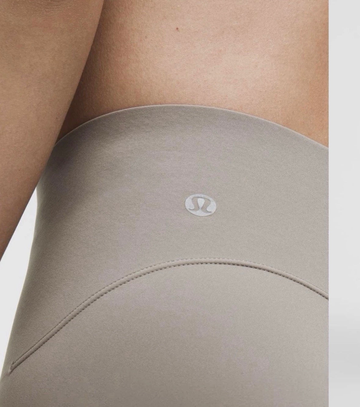 Lululemon Glow Up SHR Tight 25” Taupe Sage Ultralu SCULPT Sz 8/M
