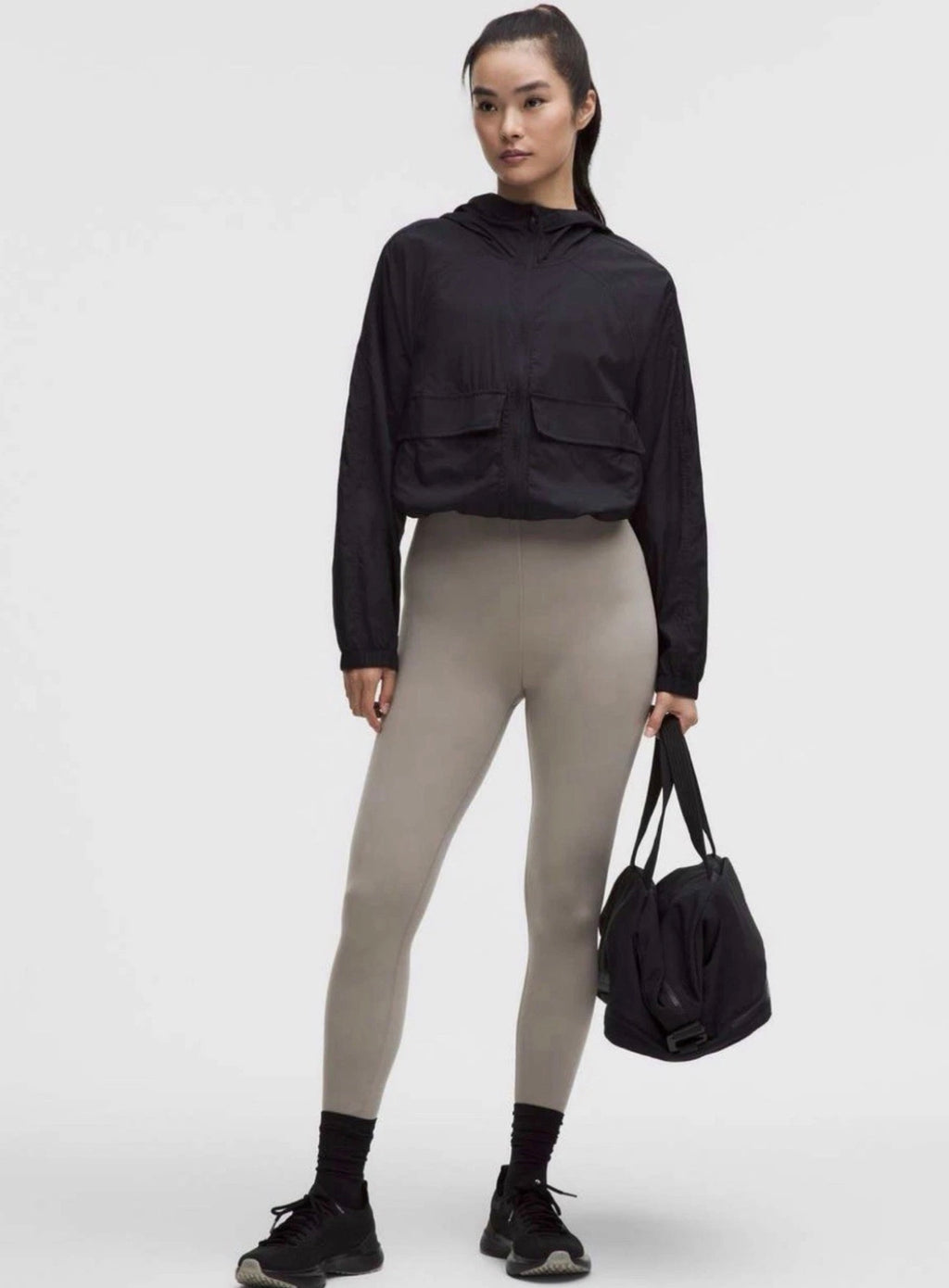 Lululemon Glow Up SHR Tight 25” Taupe Sage Ultralu SCULPT Sz 8/M