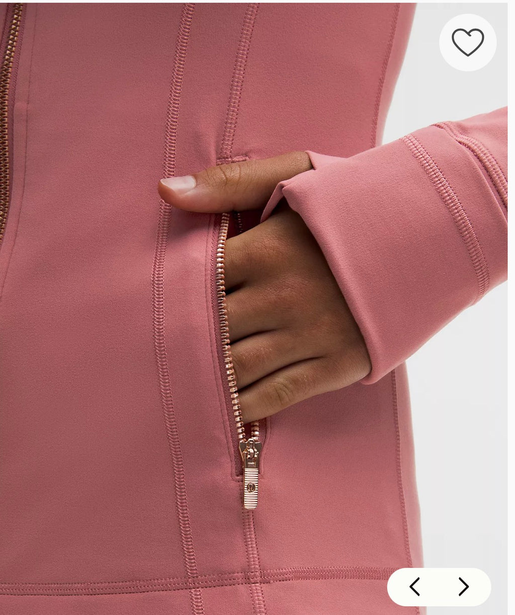 Lululemon Define Jacket Size 6 Dusk/Rose Gold/Rose Gold