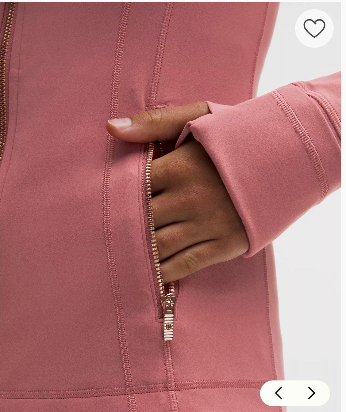 Lululemon Define Jacket Size 6 Dusk/Rose Gold/Rose Gold