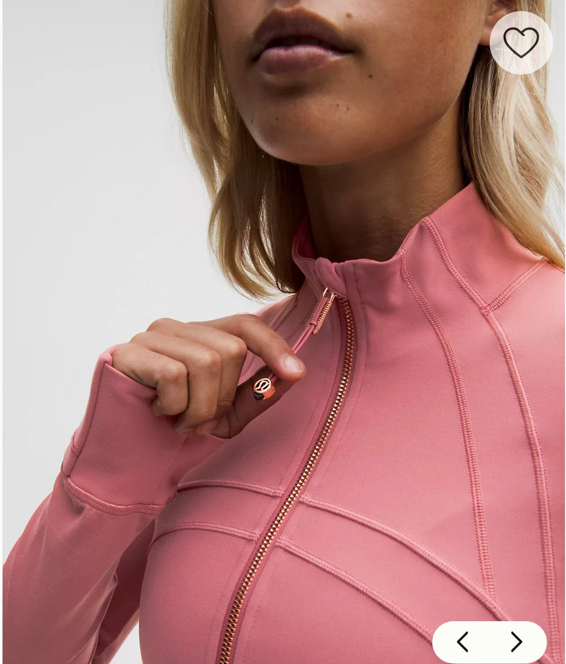 Lululemon Define Jacket Size 6 Dusk/Rose Gold/Rose Gold