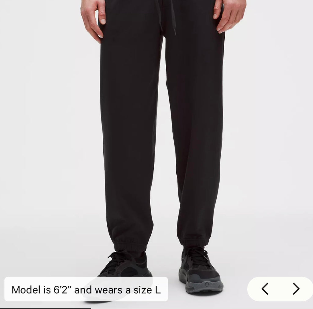 Lululemon Heavy Soft Jersey Jogger Black Relaxed Fit Mens L