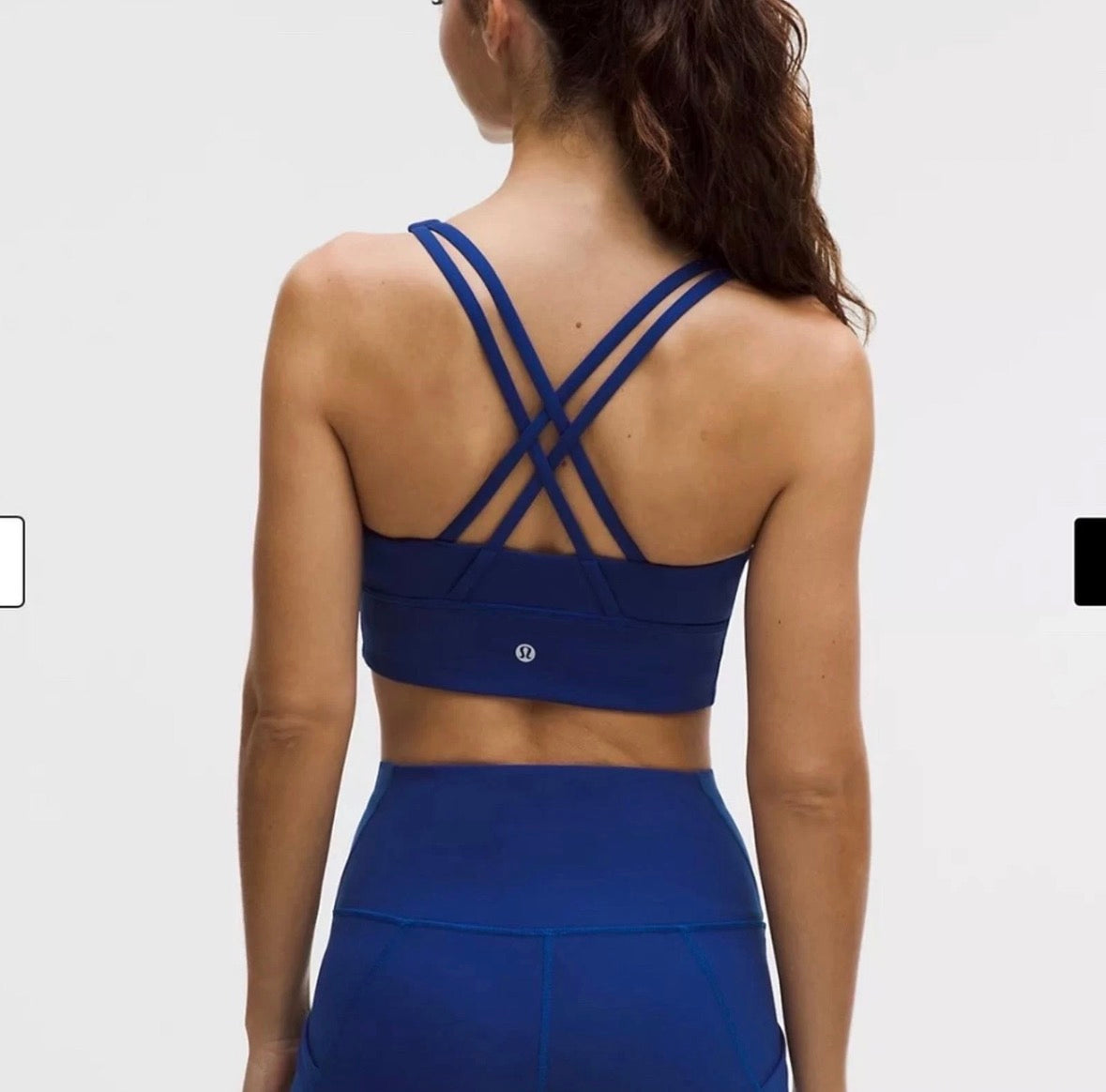 Lululemon Energy Longline Bra Glitch Blue Size 10 NWT Rare Discontinued LW2EWVS