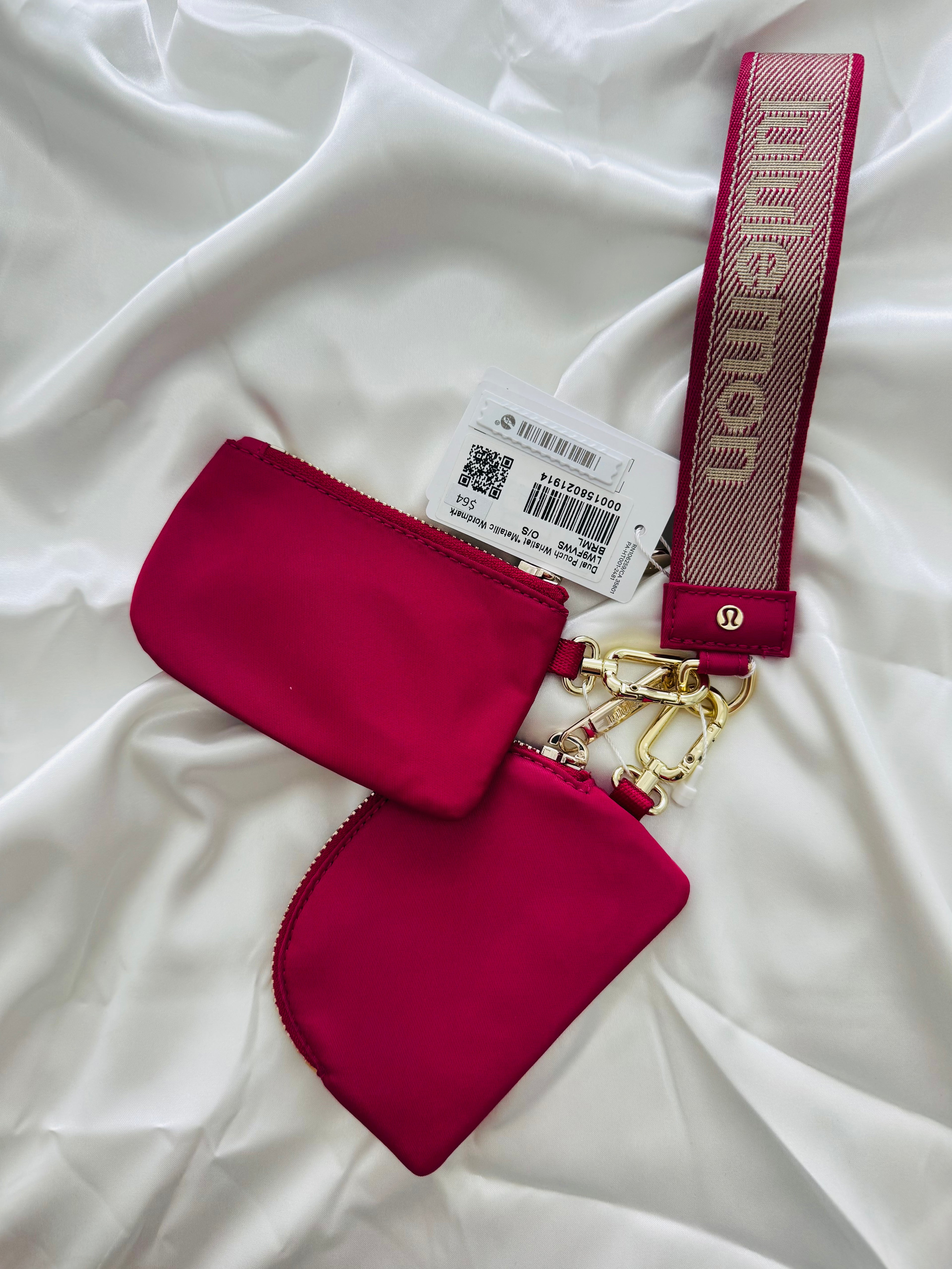 Lululemon Dual Pouch Wristlet PINK