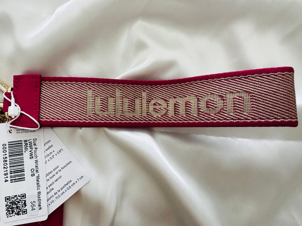 Lululemon Dual Pouch Wristlet PINK