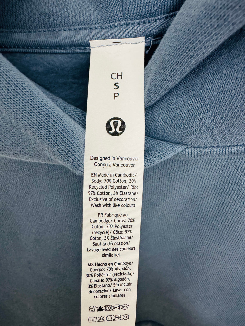 Lululemon Steady State Oversized Hoodie STLB Blue Size S Soft Funnel Neck 1LW3KCRS