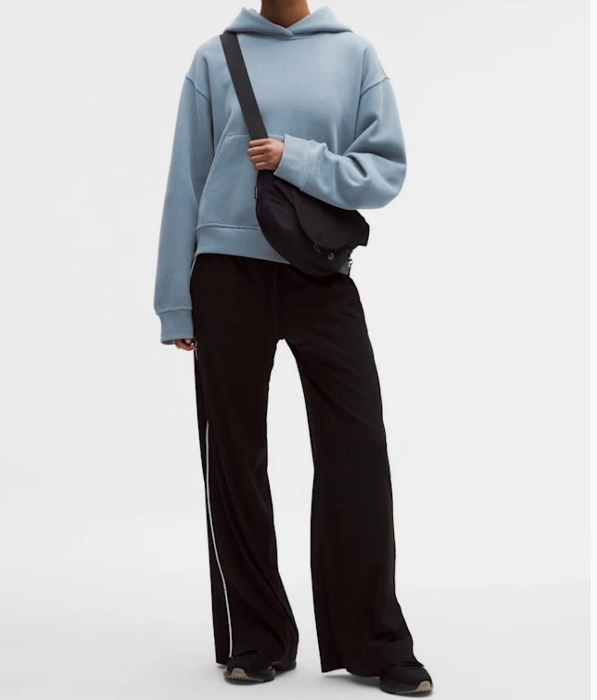 Lululemon Steady State Oversized Hoodie STLB Blue Size S Soft Funnel Neck 1LW3KCRS