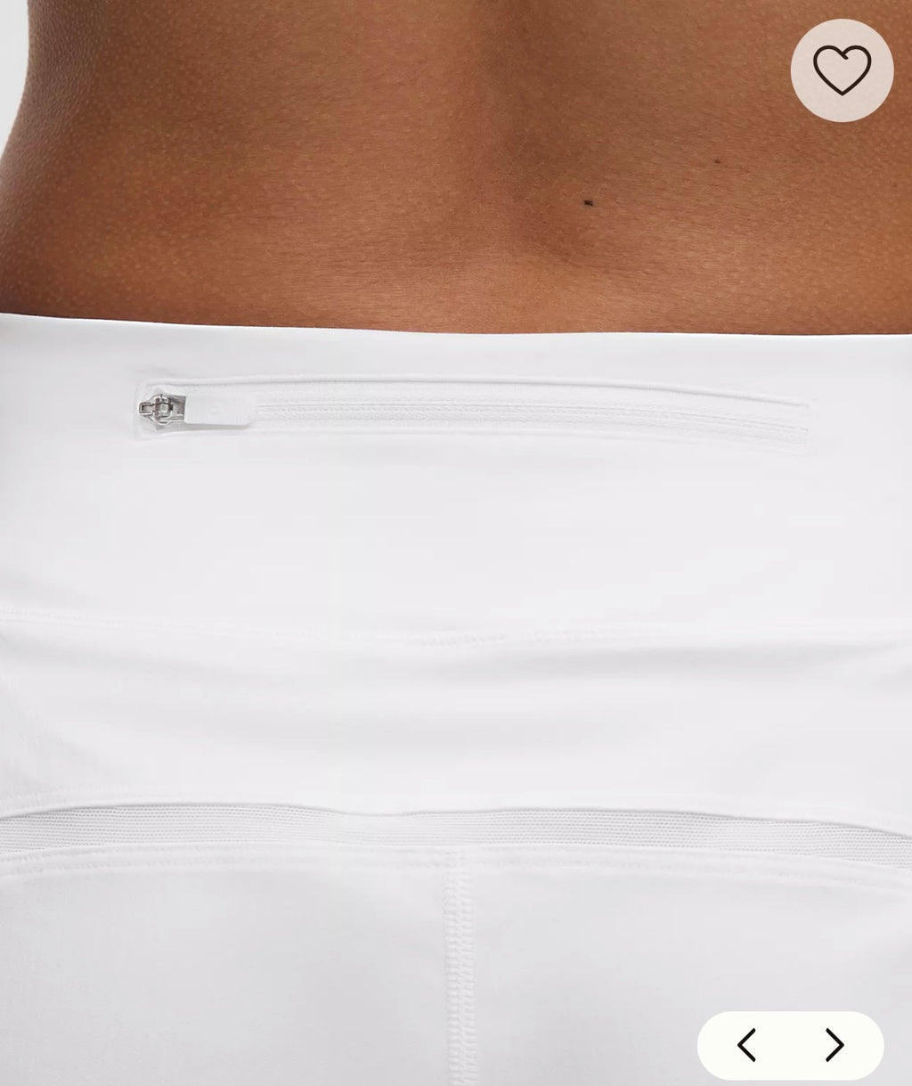 Lululemon Speed Up Low Rise Short 2.5” *Lined in White