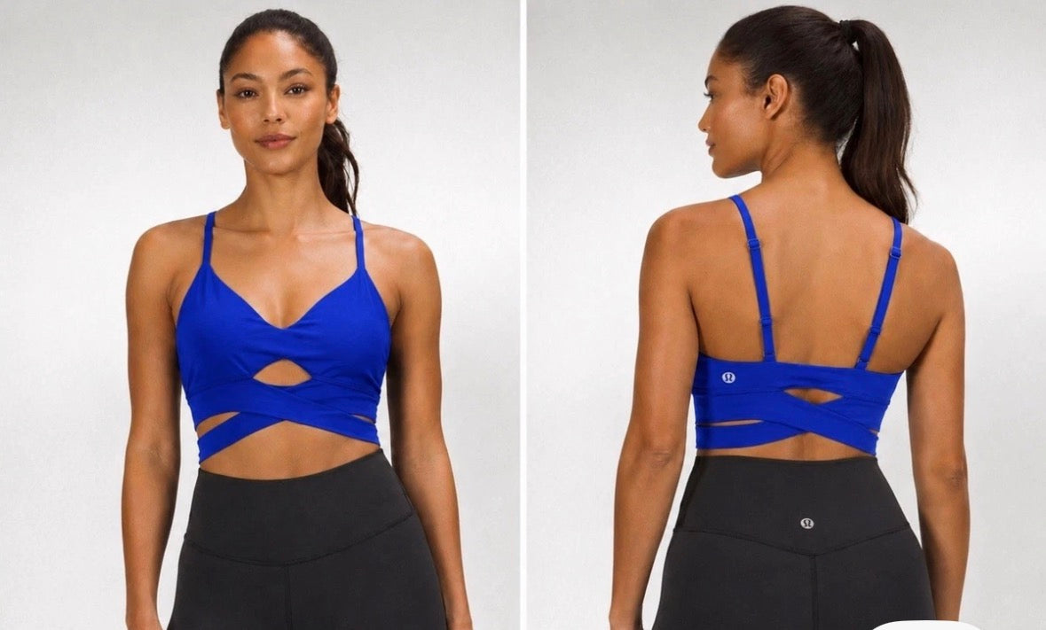 Lululemon V-Neck Crossover Underband Bra