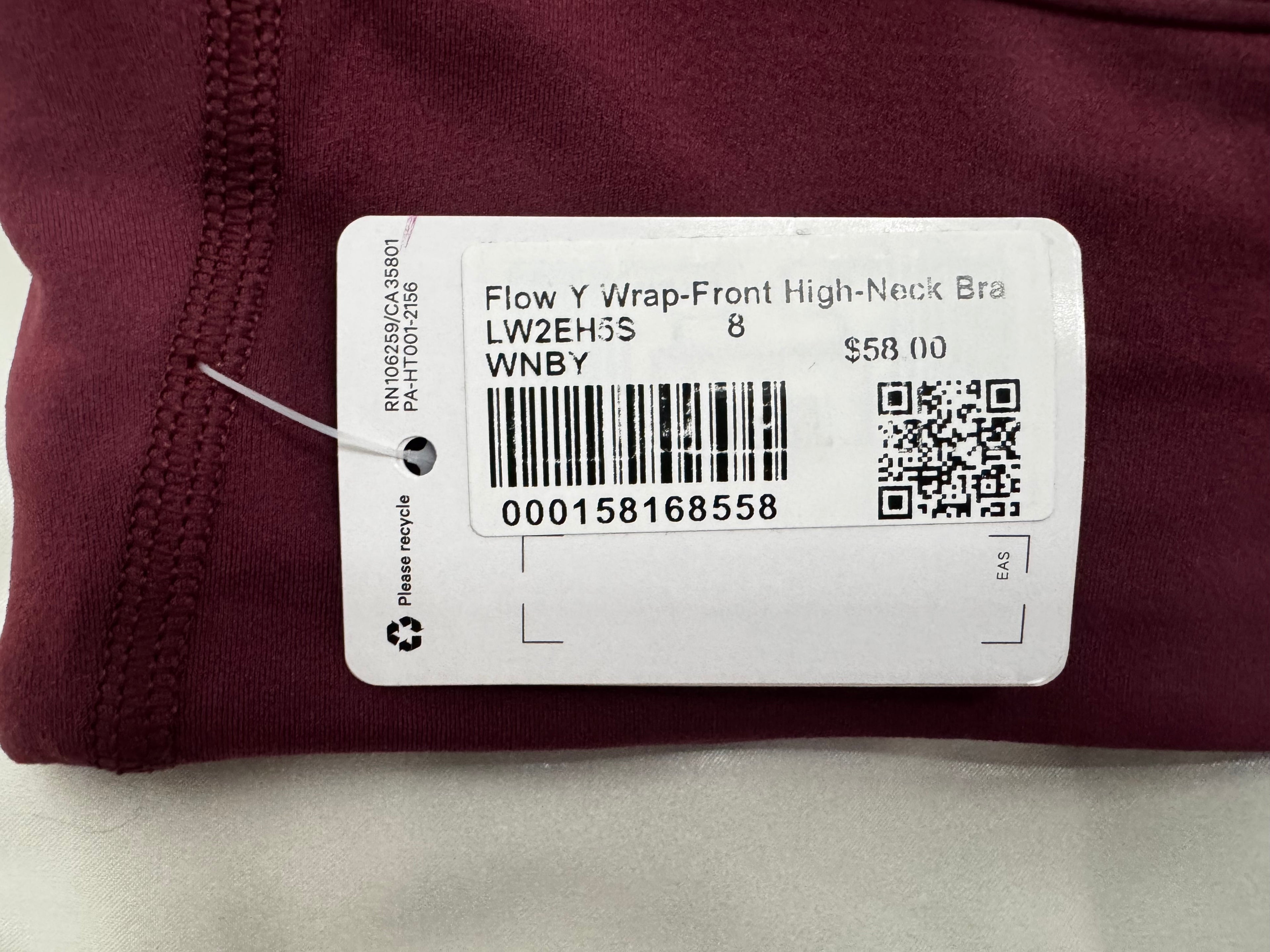 Lululemon Flow Y Wrap-Front High-Neck Bra