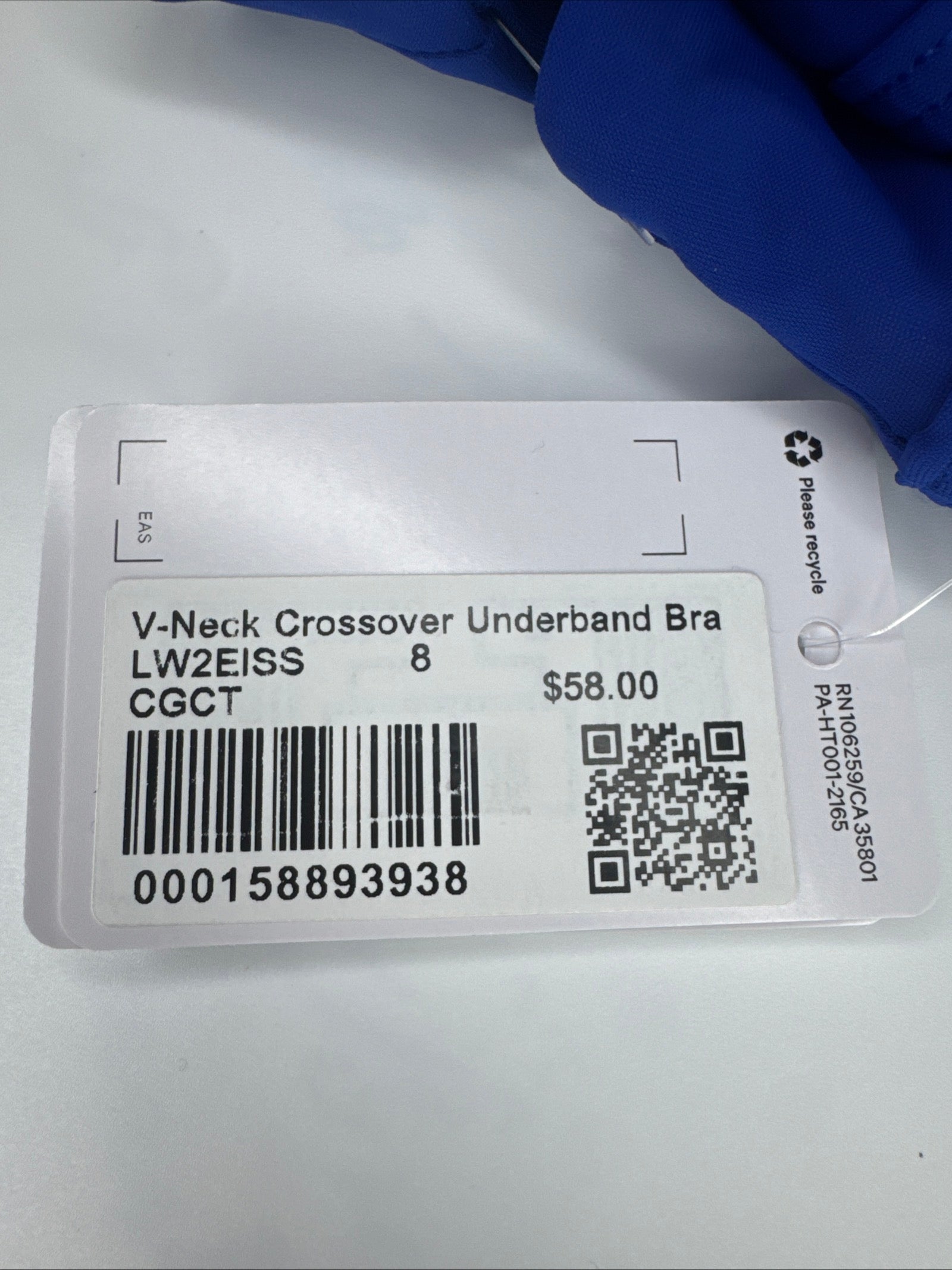 Lululemon V-Neck Crossover Underband Bra