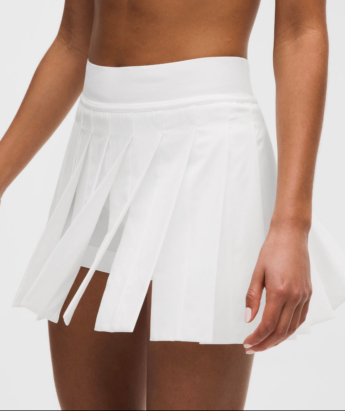 Lululemon Peek-A-Boo Pleat Tennis Skirt White Size XL Golf Pickleball