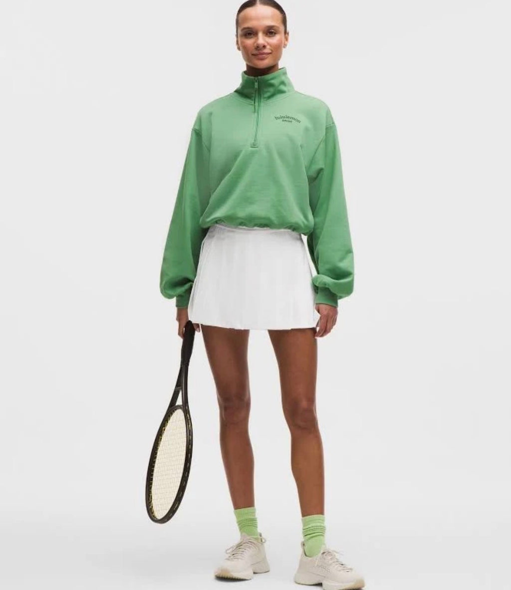 Lululemon Peek-A-Boo Pleat Tennis Skirt White Size XL Golf Pickleball