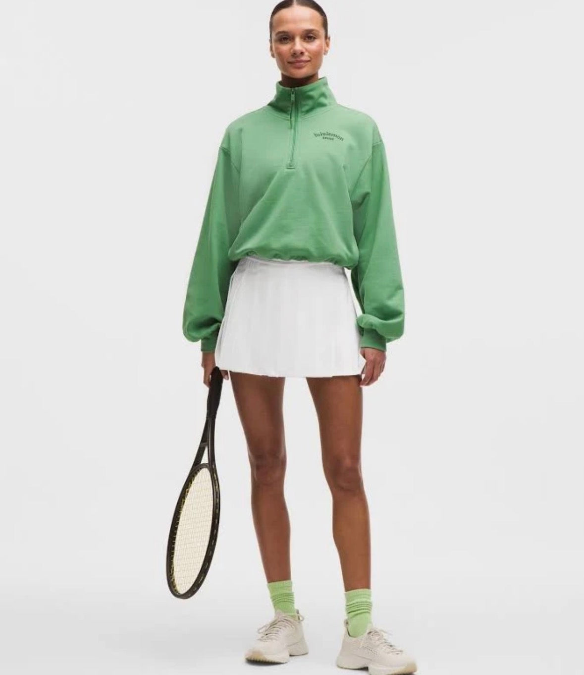 Lululemon Peek-A-Boo Pleat Tennis Skirt White Size XL Golf Pickleball