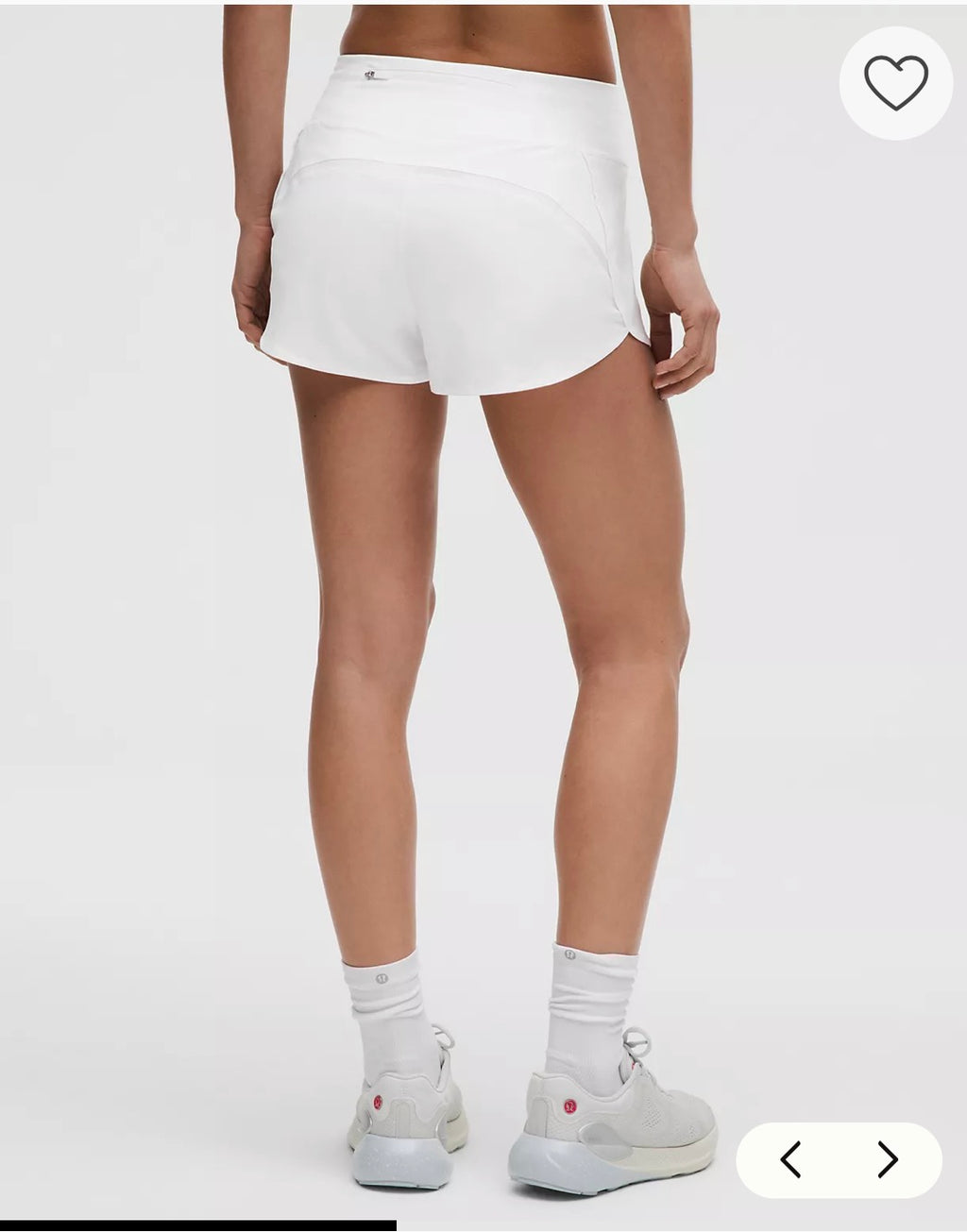 Lululemon Speed Up Low Rise Short 2.5” *Lined in White