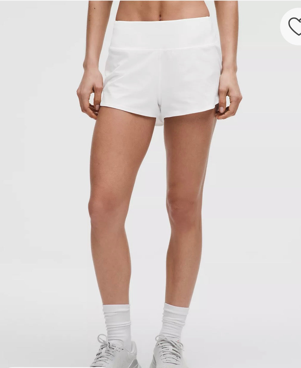 Lululemon Speed Up Low Rise Short 2.5” *Lined in White